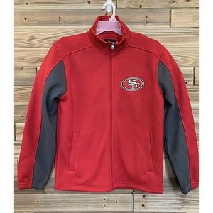 NFL San Francisco SF 49ers Full Zip Fleece Lined Jacket w/Pockets Men's Size M
